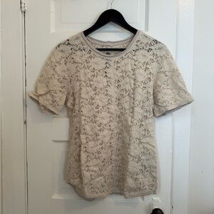 Elegant Cream Lace Women's Top